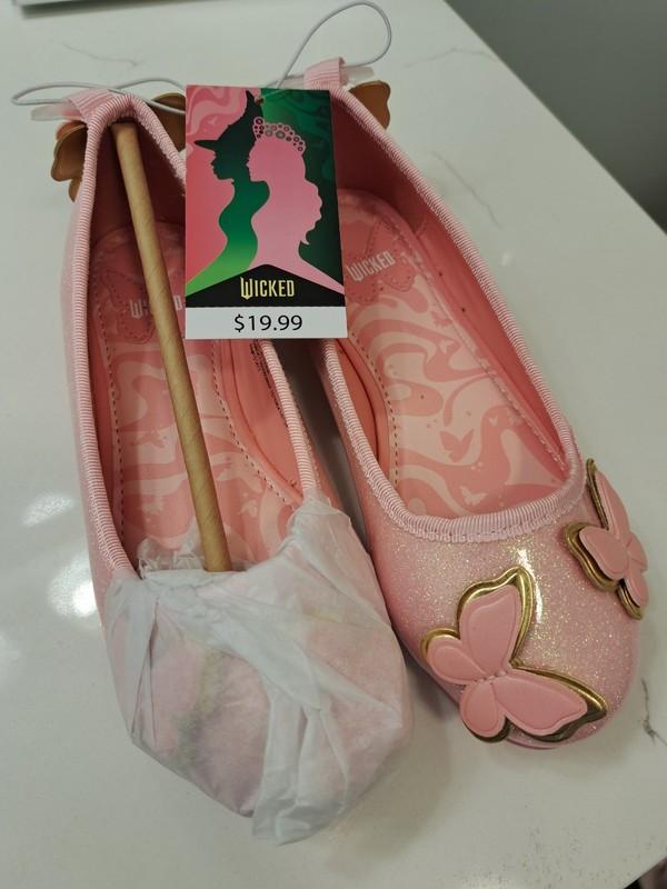 Girls Wicked Pink Shoes GLINDA Ballet Flats NEW W Tags SIZE 3
