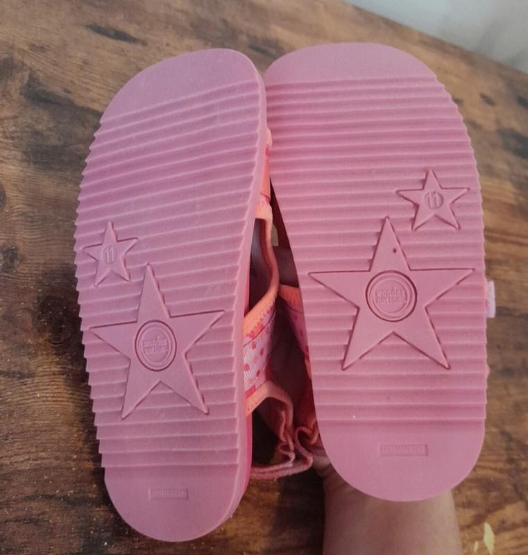 Girls Wonder Nation Size 11 Mix Print Sport Sandal Shoes Pink NWT