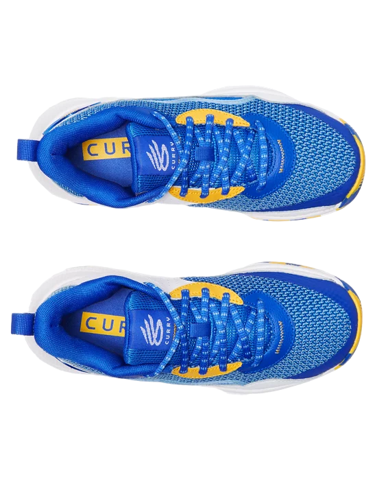Gold Under Armour Boys Big Kid Curry 3z 24 BLU/WHT Basketball Shoe 3027627-400