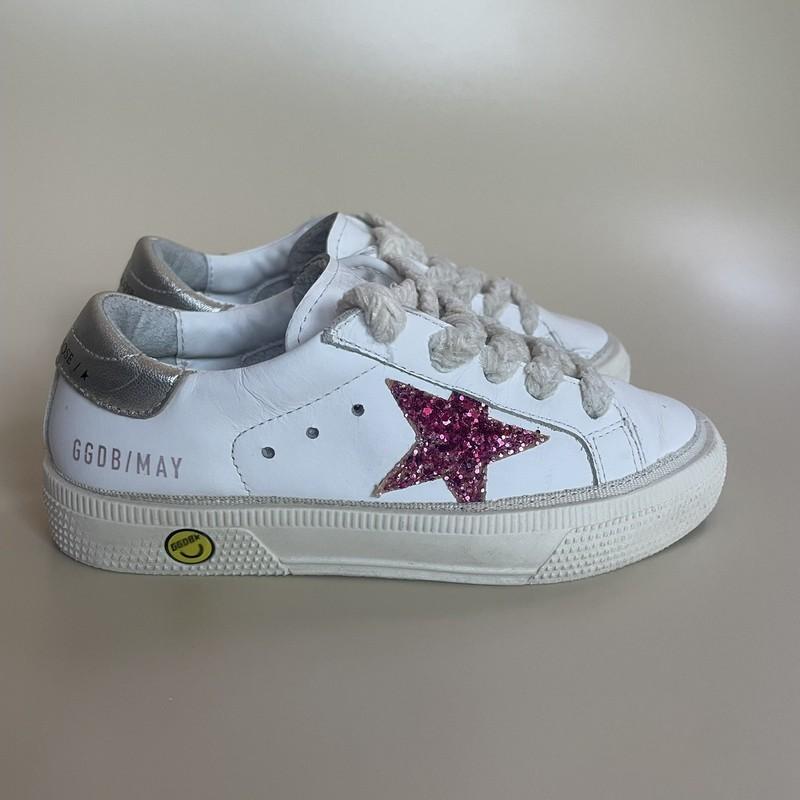 GOLDEN GOOSE Girl's May Glitter Star Platform Sneakers Size 28 (IT) Kids 11 (US)