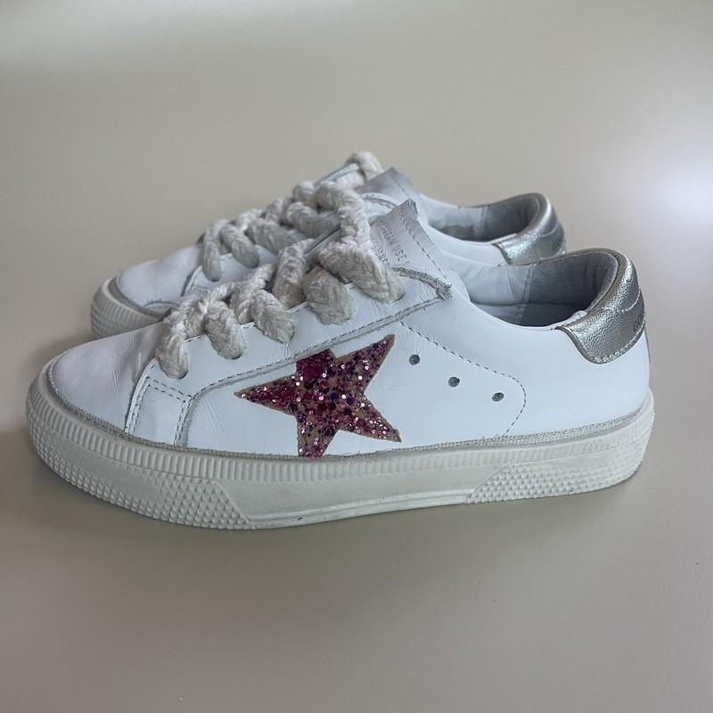 GOLDEN GOOSE Girl's May Glitter Star Platform Sneakers Size 28 (IT) Kids 11 (US)