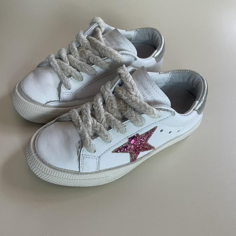 GOLDEN GOOSE Girl's May Glitter Star Platform Sneakers Size 28 (IT) Kids 11 (US)