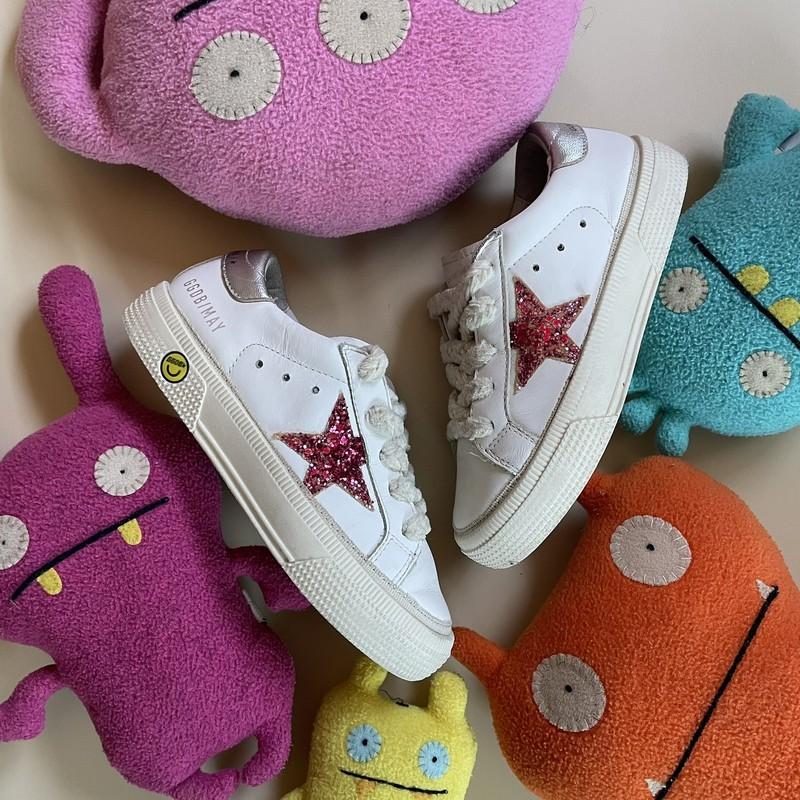 GOLDEN GOOSE Girl's May Glitter Star Platform Sneakers Size 28 (IT) Kids 11 (US)