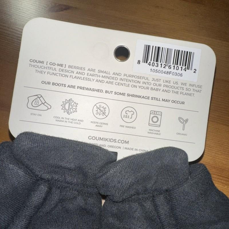 Goumi Kids Soft Stay-On Baby Boots Infant Booties 6-12 Months Black NWT