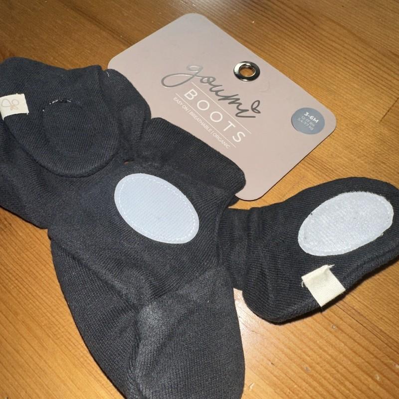 Goumi Kids Soft Stay-On Baby Boots Infant Booties 6-12 Months Black NWT