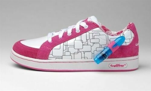 Graffeeti Dry Erase Write Wipe Athletic Shoes Sneaker Girl Pink W Markers 1.5 /2