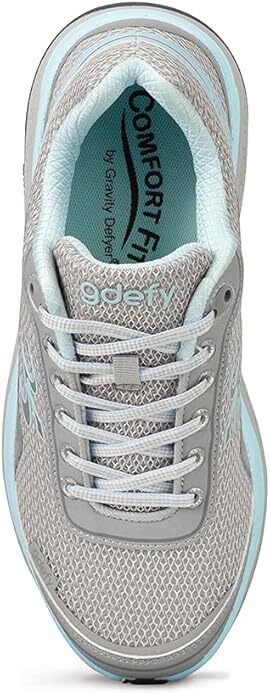 Gravity Defyer Mighty Walk Women's Gdefy TB9024FGU Pain Relief Grey Aqua Shoe