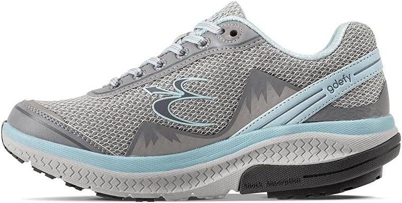 Gravity Defyer Mighty Walk Women's Gdefy TB9024FGU Pain Relief Grey Aqua Shoe