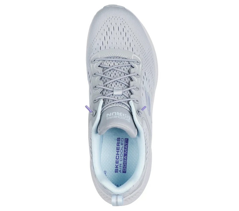 Gray Skechers Shoes Go Run Women Running Sport Air Cool Goga Mat Comfort 128638