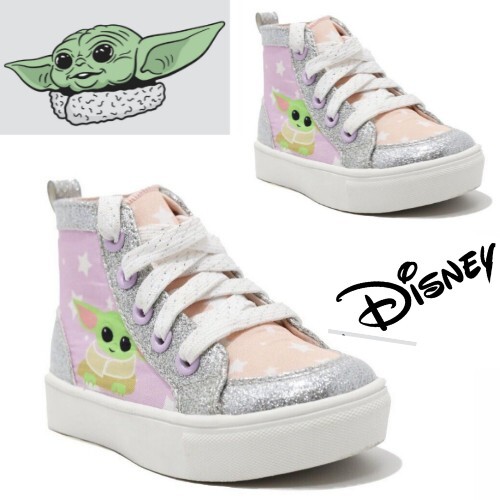 Grogu The Child STAR WARS Toddler Girls SIZE 9 Hightop Sneaker~DISNEY SCHOOL