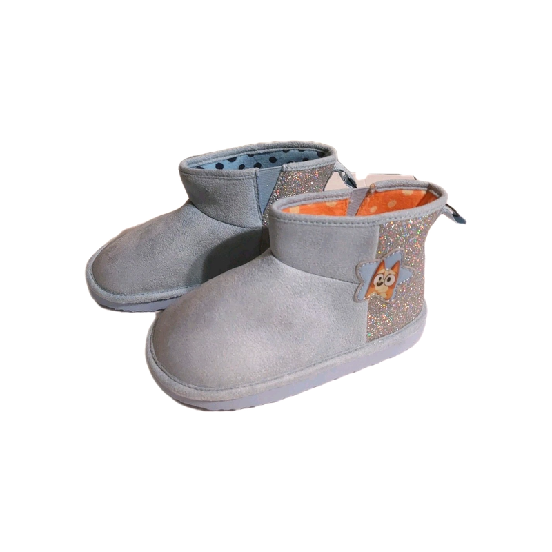 Groundup Girls Toddler Bluey Faux Fur Shearling Boots Powder Blue Size 11