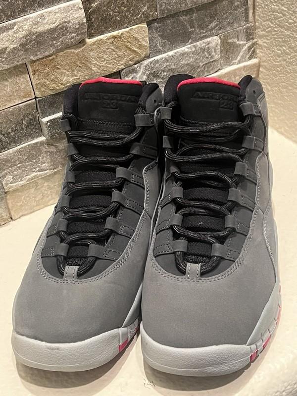(GS) Air Jordan 10 Retro 'Smoke Grey' Size 7Y Premium Leather High-Top