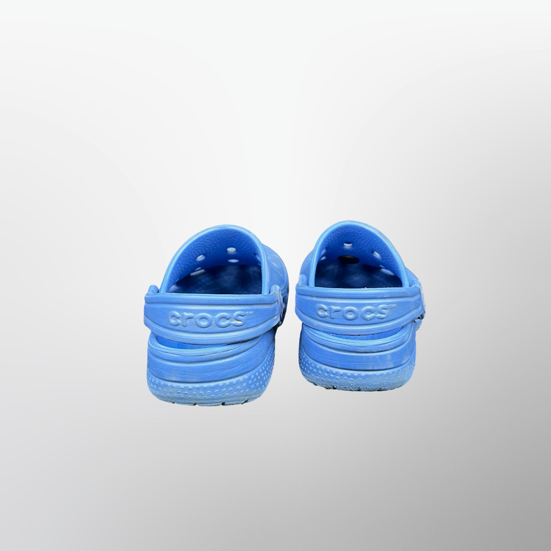 GUC Crocs Classic Clogs Blue Toddler Shoes With One Jibbit Size C8/C9