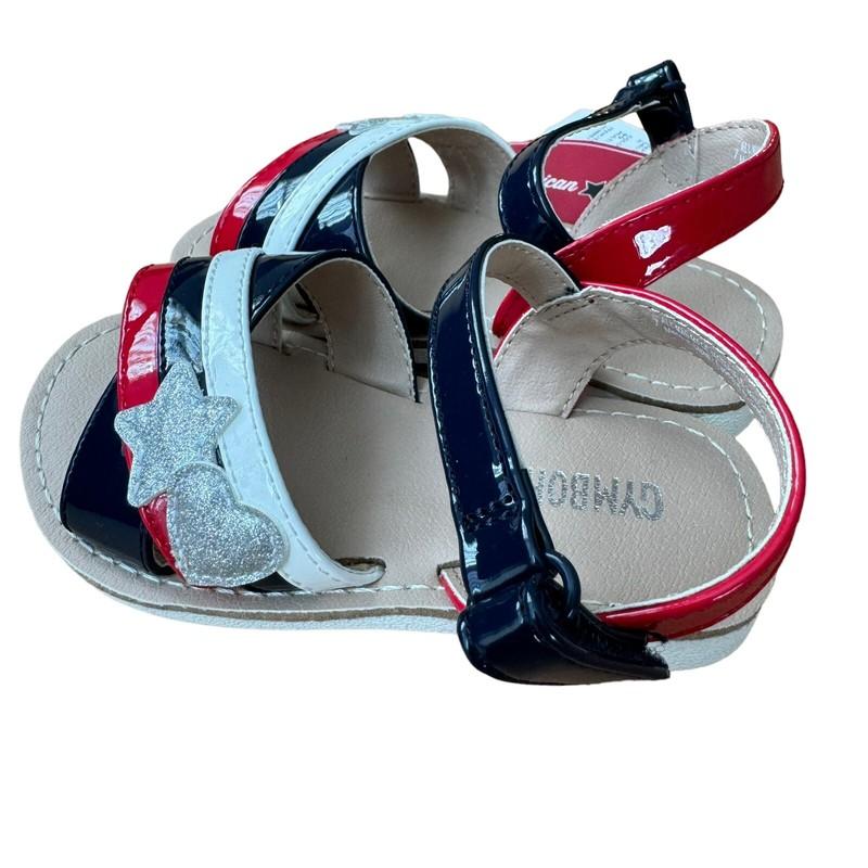 Gymboree American Cutie Toddler Size 7 Sandals Blue Red White NEW