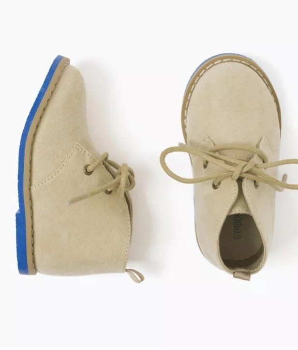 Gymboree Shoes Easter Tan Blue Dressy boots Shoes Boys Church NWT Size 3
