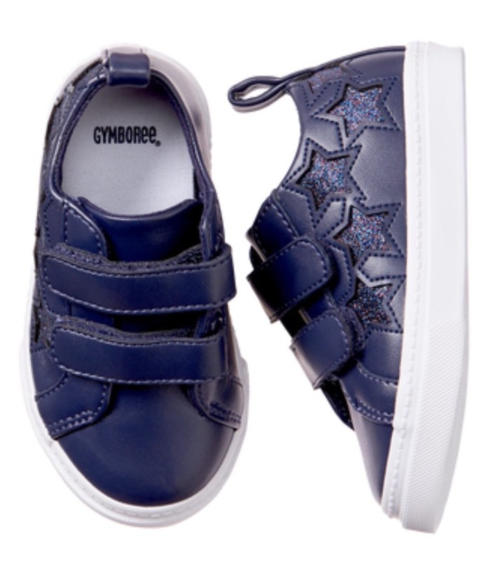 Gymboree Spring Forward Girls Blue Star Sneakers Shoes Size 8