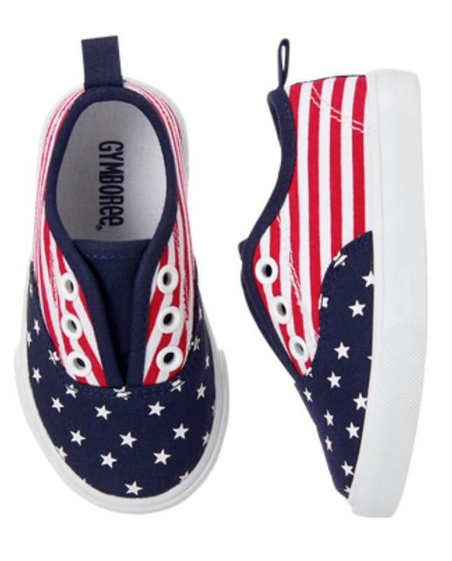 Gymboree Star Spangled Days USA Flag Shoes Sneakers Nwt Boys Size 5
