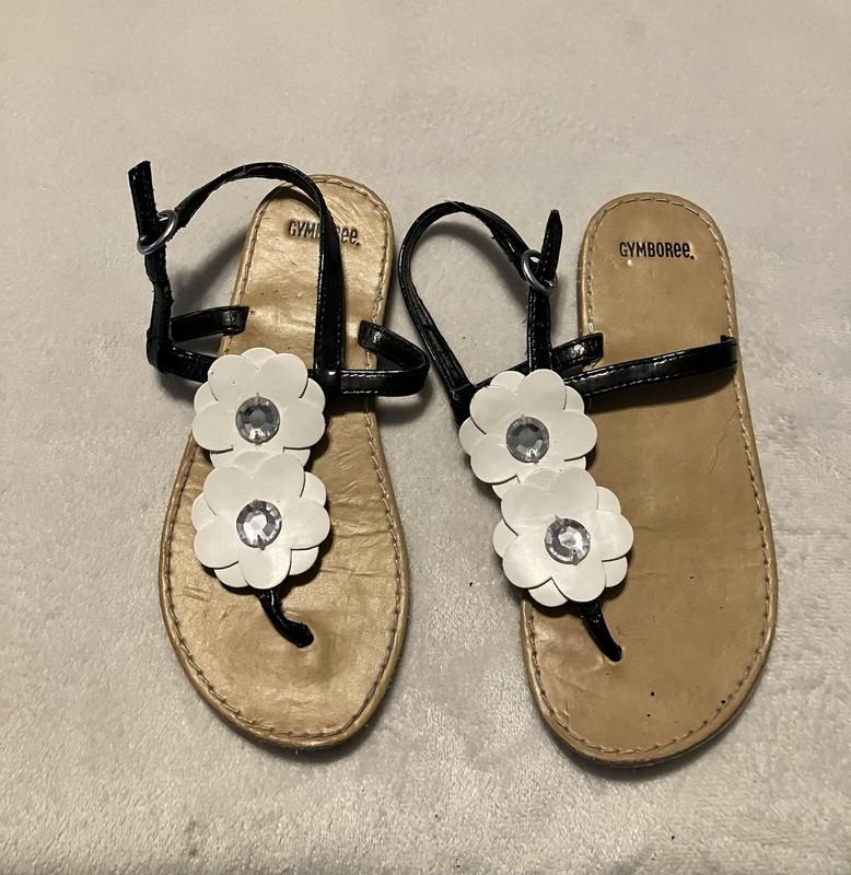 Gymboree White Flower Sandals Girls Size 12