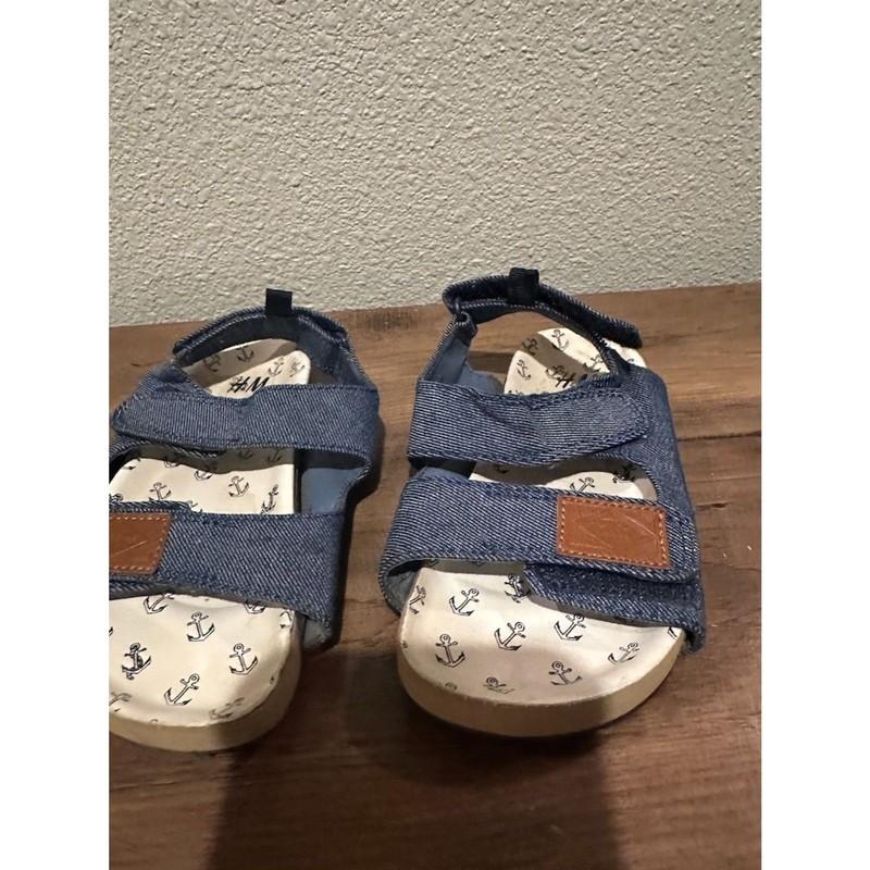 H&M Adjustable Blue Strap Boy Sandals Size 9