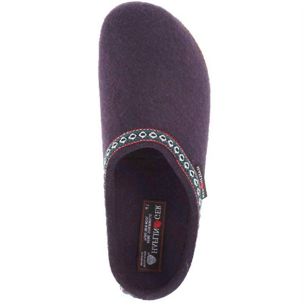 Haflinger Women's Gz12 Grizzly Clog Eggplant