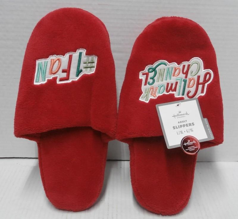 Hallmark Channel #1 Fan Adult Slippers L/XL New With Tag - Up