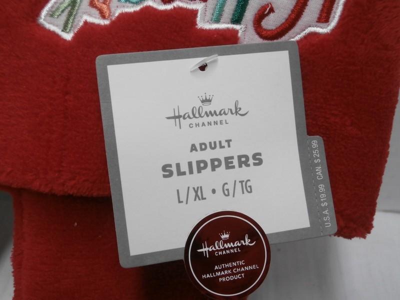 Hallmark Channel #1 Fan Adult Slippers L/XL New With Tag - Up