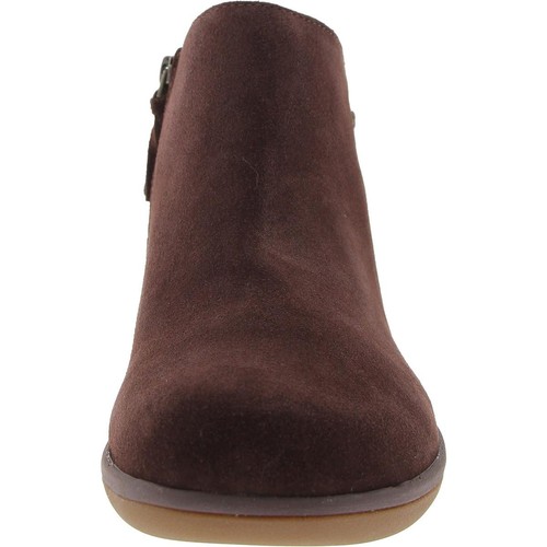 Hälsa Womens Althea Brown Zipper Suede Booties 11 Medium (B M) BHFO 1272