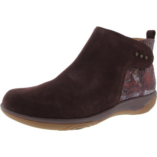 Hälsa Womens Althea Brown Zipper Suede Booties 11 Medium (B M) BHFO 1272