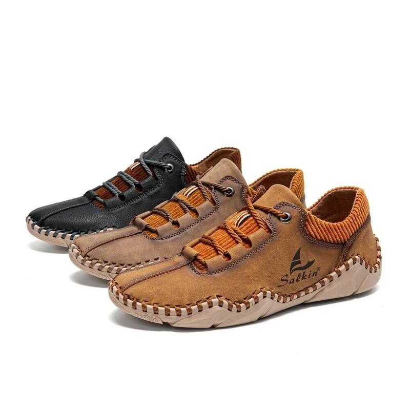 Handmade Leather Shoes Men's Casual Outdoor Driving Loafers Moccasins Sneakers