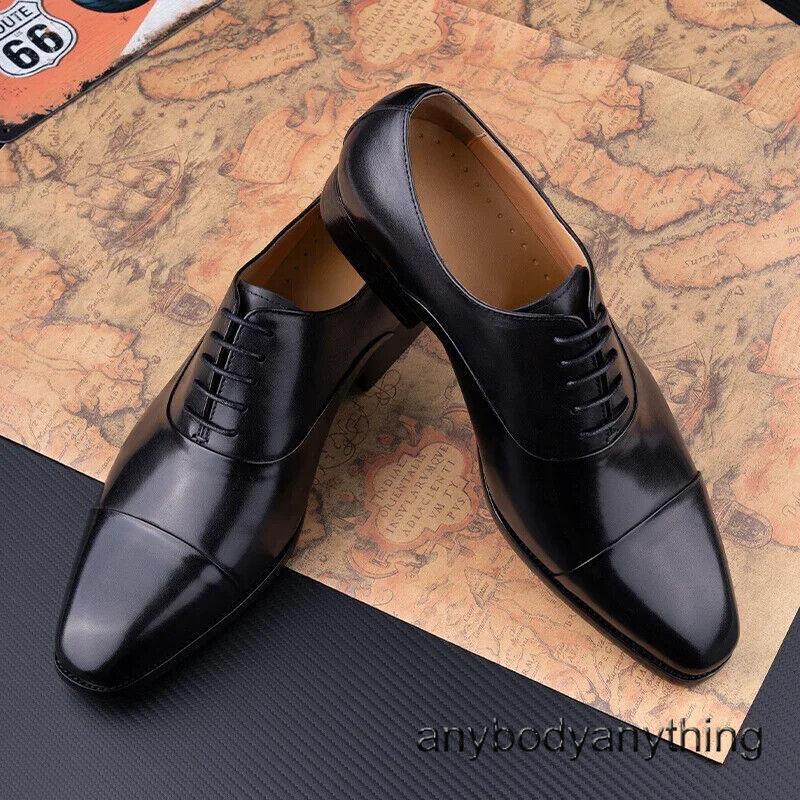 Handmade Mens Oxford Leather Shoes Leather Men Dress Shoes Business Formal Shoes