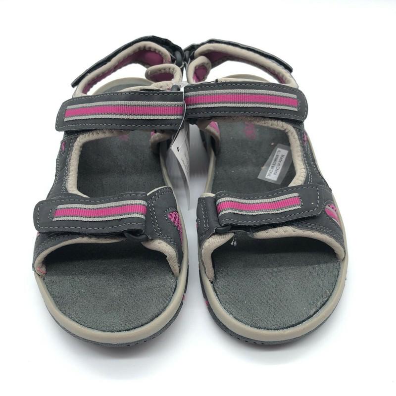Hanx Girls Sandals Fisherman Sport Faux Leather Mesh Pink Gray Size 35 US 4