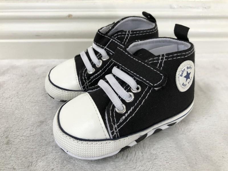 Happy Dino Unisex Infant Soft No Tie Anti-Slip Sole High-Top Sneaker Size 3