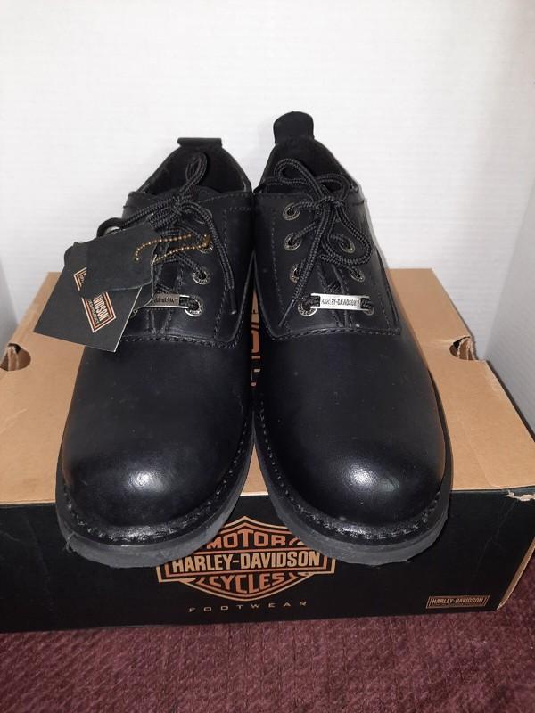 Harley Davidson 10.5M Vtg 90s Black Wicket Garage Oxford Riding Boot Motorcycle