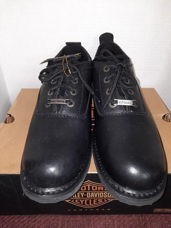 Harley Davidson 10.5M Vtg 90s Black Wicket Garage Oxford Riding Boot Motorcycle