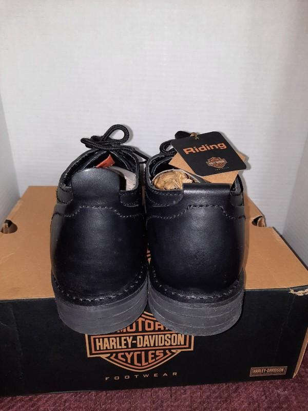 Harley Davidson 10.5M Vtg 90s Black Wicket Garage Oxford Riding Boot Motorcycle