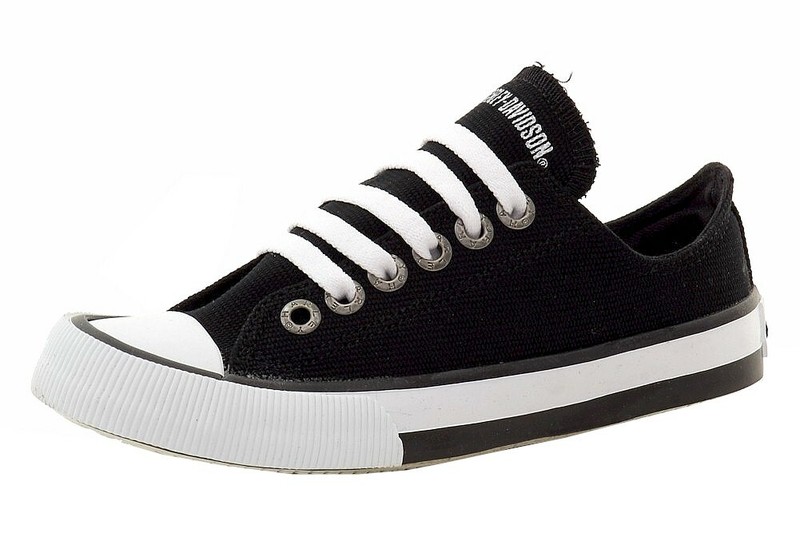 Harley-Davidson Women's Zia Sneaker Black Canvas - D83817 Black Canvas