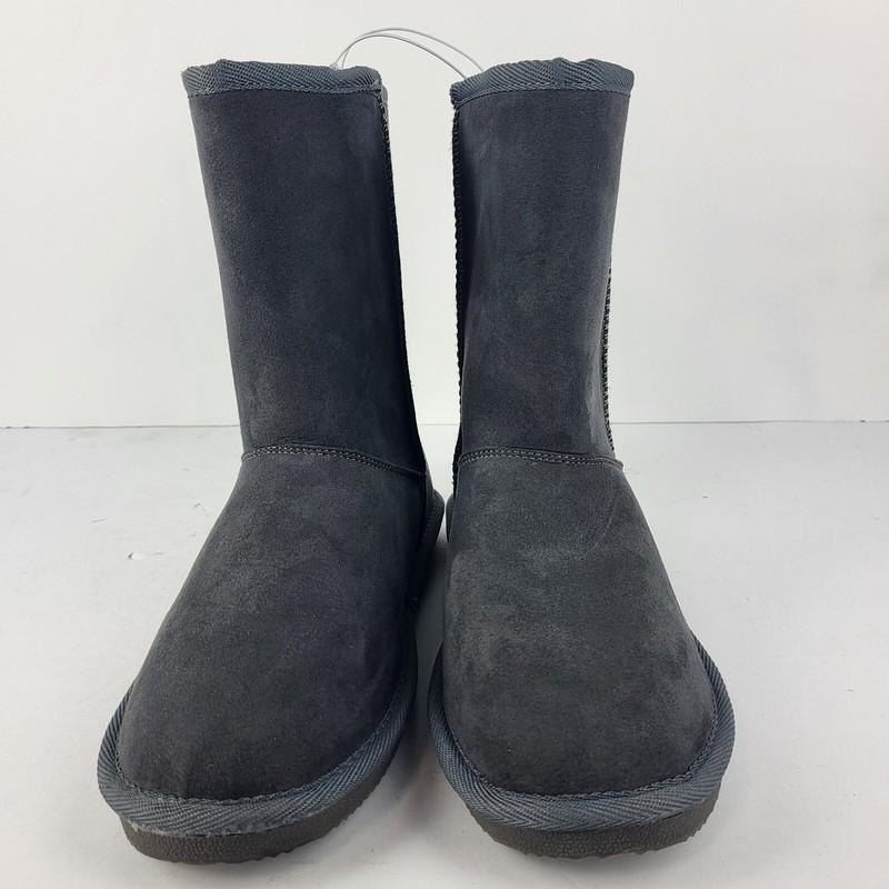Harper Canyon Girls Gray Pull On Faux Fur Lined Boots Size 4 M