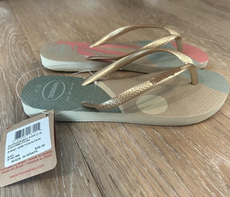 Havaianas Girl's Slim Palette Glow Flip-Flop Size 3-4Y