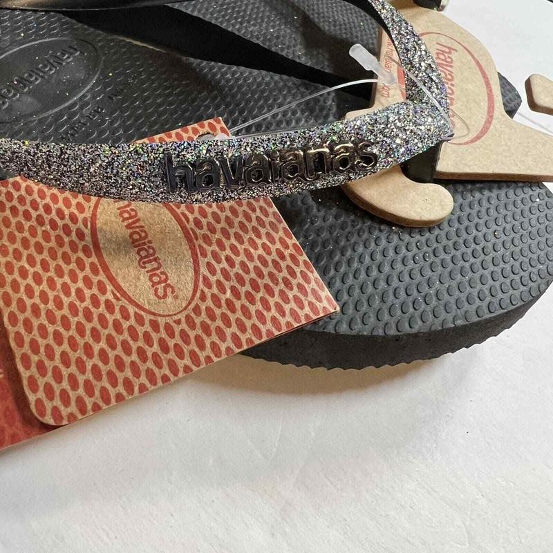 Havaianas Kids Slim Glitter Flip Flops Size 13/1 New