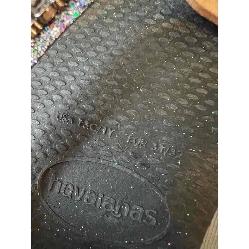 Havaianas Kids Slim Glitter Flip Flops Size 13/1 New
