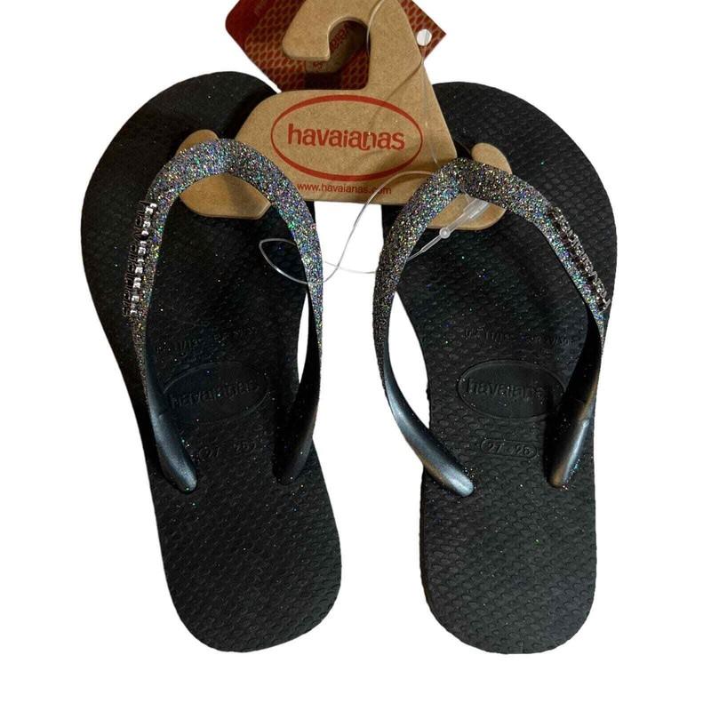 Havaianas Kids Slim Glitter Flip Flops Size 13/1 New