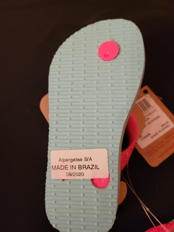 Havaianas Pink/ Ice Blue Unicorn Flip Flops Sandals Girls Toddler Size 9C NWT