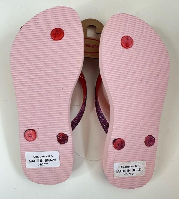 Havaianas Slim Glitter Unicorn Kids Flip Flops / Candy Pink