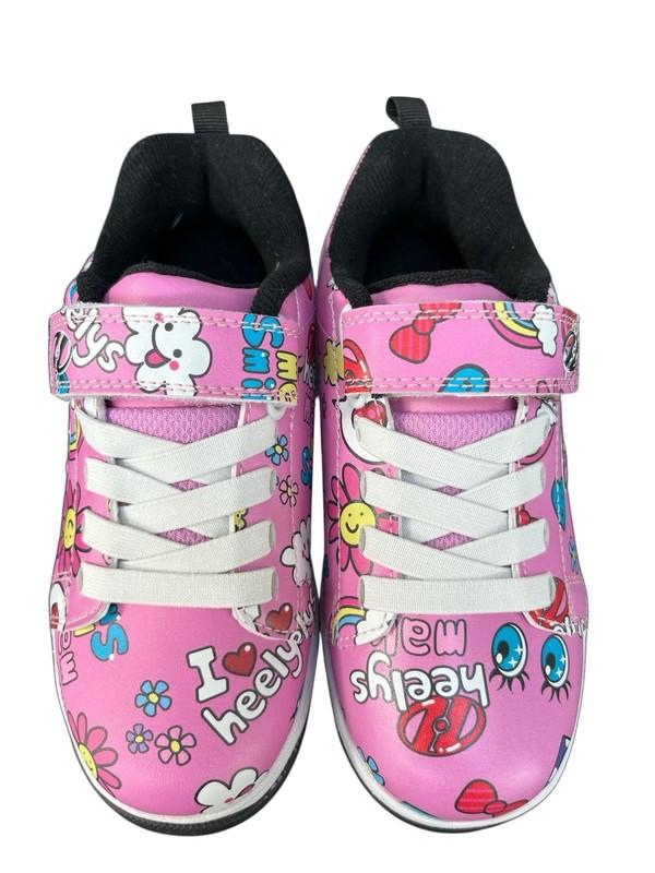 HEELYS Skate Girl's Dual Up X2 (Little Kids Size 13 Pink/Black/Multi Color)