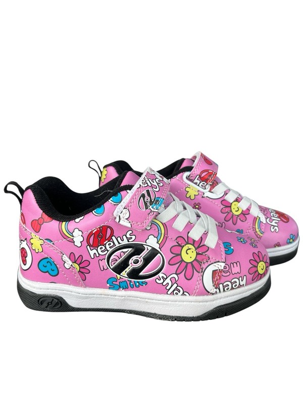 HEELYS Skate Girl's Dual Up X2 (Little Kids Size 13 Pink/Black/Multi Color)