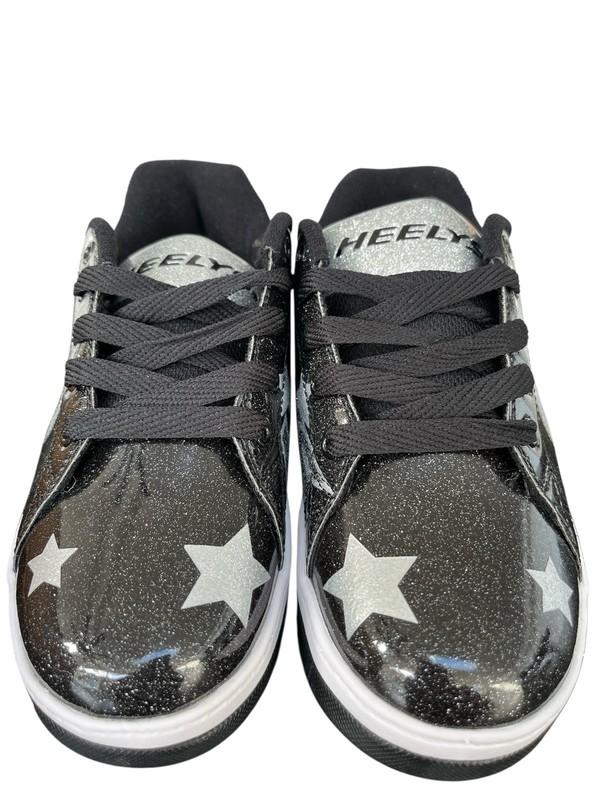 HEELYS Skate Girl's Split (Kid/Big 5) Black/Silver Glitter Shoes