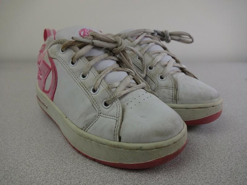 HEELYS Youth Original Style 7444 White Pink Skate Shoes Youth Size 2