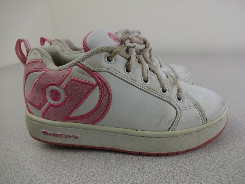 HEELYS Youth Original Style 7444 White Pink Skate Shoes Youth Size 2