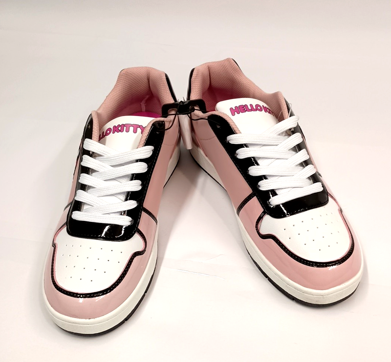 Hello Kitty Shoes Sizes 6-11 Regular Women's Pink Casual Court Sneakers Sanrio