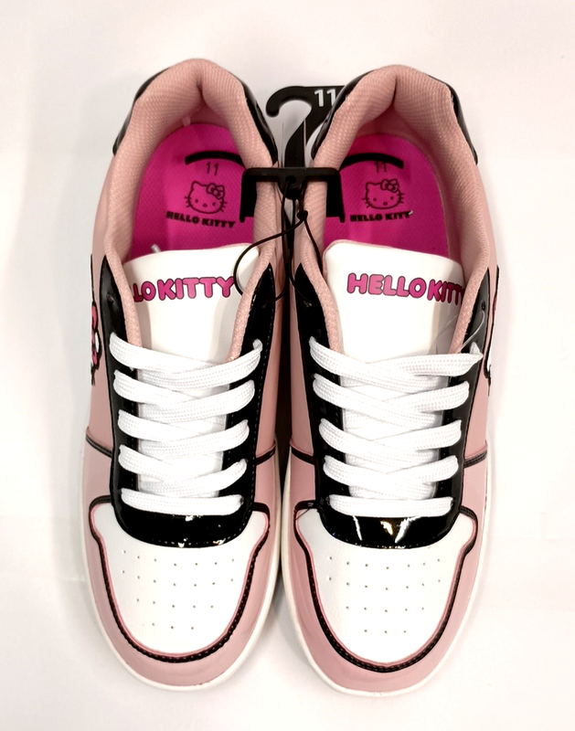 Hello Kitty Shoes Sizes 6-11 Regular Women's Pink Casual Court Sneakers Sanrio